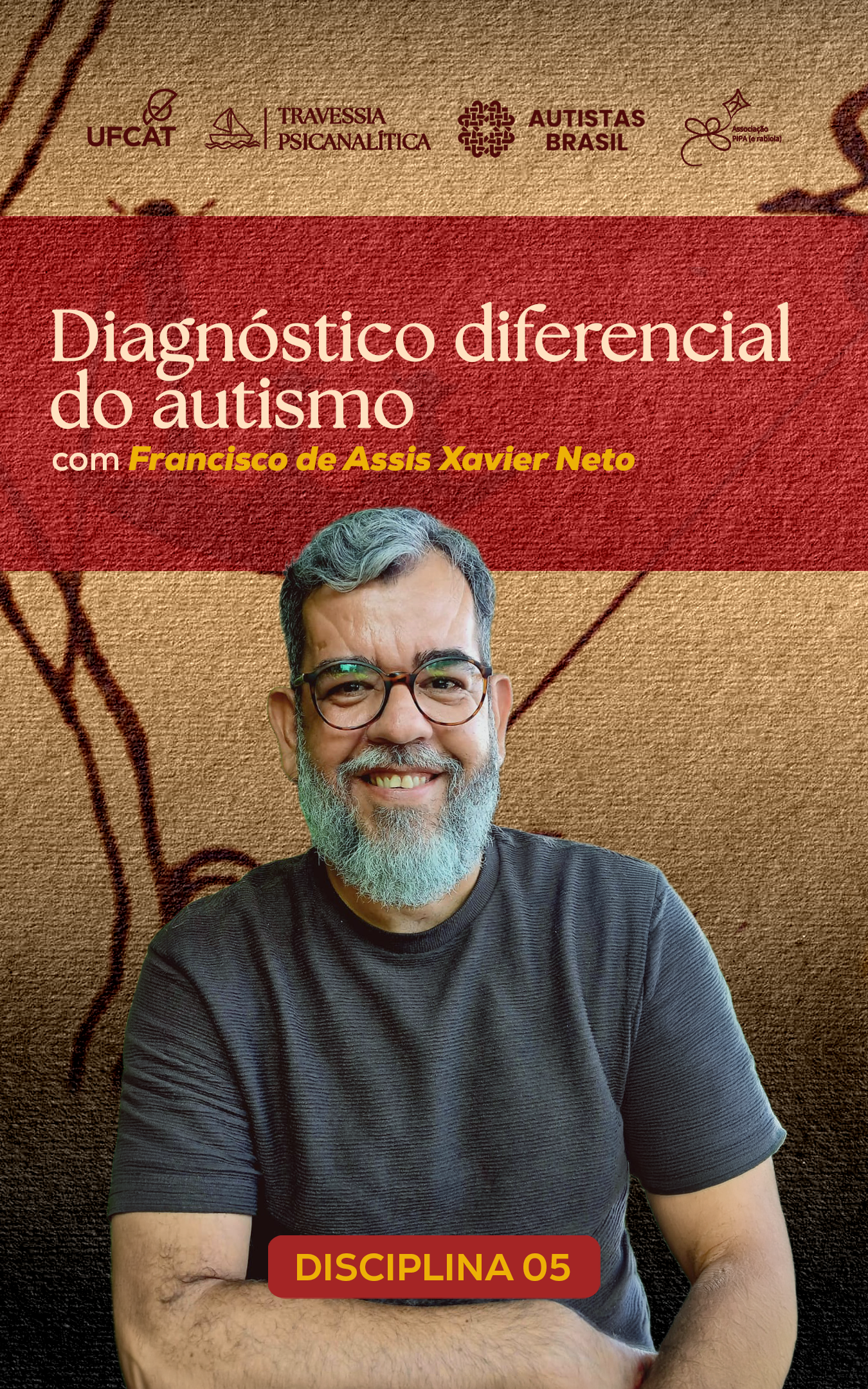DISCIPLINA 05Diagnóstico diferencial e complexidade clínica. Distinções entre autismo, deficiência intelectual, quadros de linguagem, sofrimento psíquico grave, psicose etc. Autismo como quarta estrutura para a psicanálise. Crítica à padronização excessiva da investigação e do tratamento. Importância da avaliação interdisciplinar e singularizada.